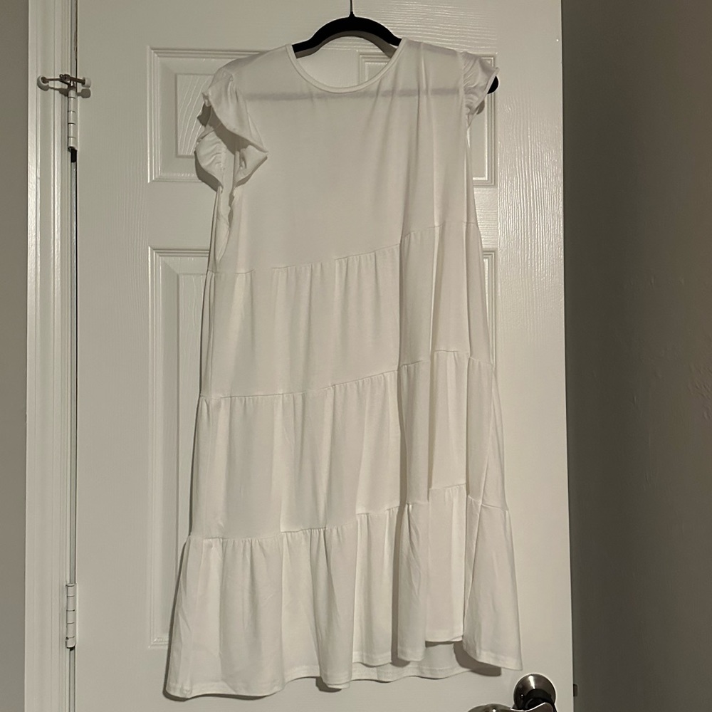 White Ruffle Sundress